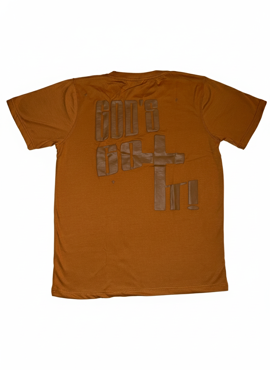 “Keep Your Faith Alive” Orange Cotton Crew T-Shirt