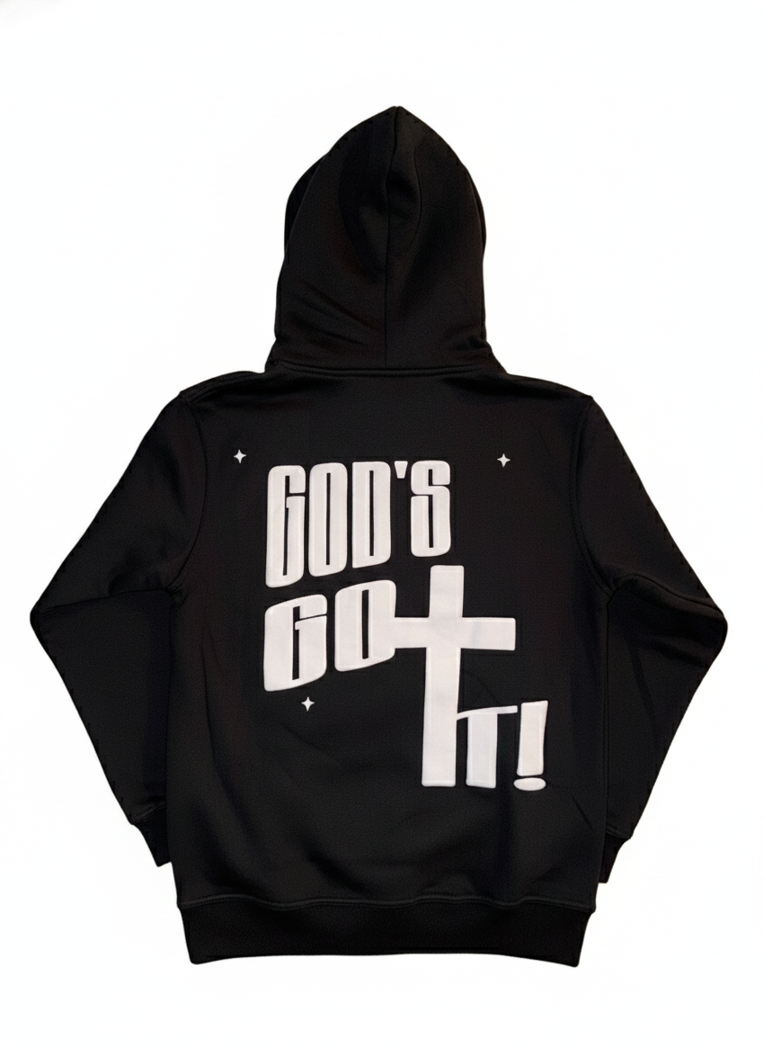 “Keep Your Faith Alive” Black Heavyweight Cotton Hoodie
