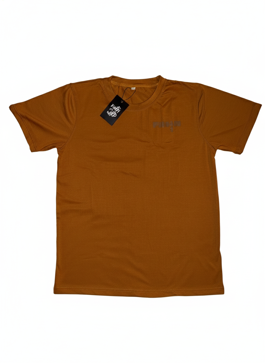 “Keep Your Faith Alive” Orange Cotton Crew T-Shirt