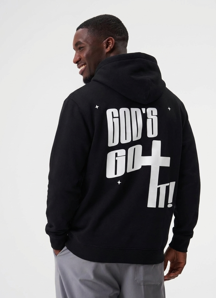 “Keep Your Faith Alive” Black Heavyweight Cotton Hoodie
